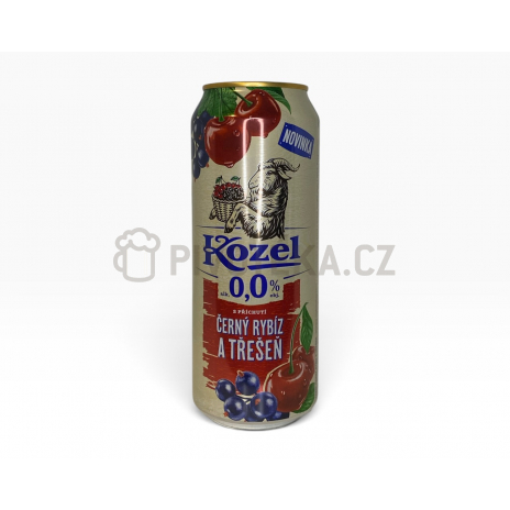 Kozel Černý rybíz a třešeň 0,5l plechovka 