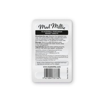 Mad Millie - vegetariánské syřidlo na výrobu sýrů, 10 tablet