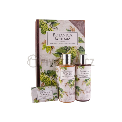 Botanica sada gel 200ml, šampon 200ml a mýdlo 100g – chmel a obilí 
