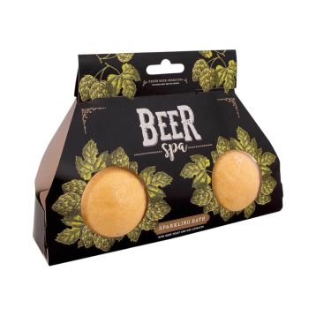 Beer Spa pivní kosmetická sada pěnivé a šumivé bomby do vany 2×110 g