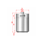 KegLand Mini Keg 5 l – nerezový soudek na pivo