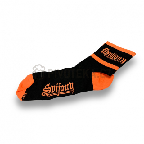 Ponožky černá-oranžová vel. 11-13 Svijany