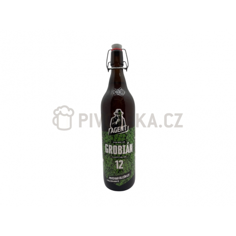 Grobián extra bitter fresh hop lager 12° 1l patent pivovar Agent