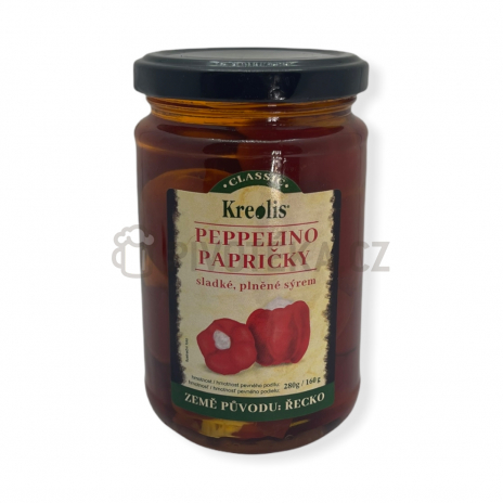Peppelino papričky plněné sýrem 280g