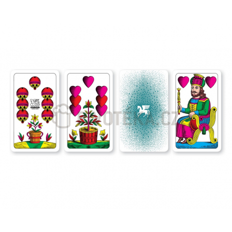 Hrací karty Mariáš jednohlavý koník No.1512 plast