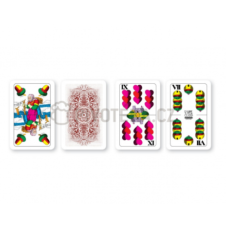 Hrací karty Mariáš dvouhlavý mini krajka No.1648