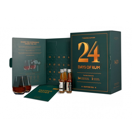 Rumový Adventní kalendář 2022 24×0,02l 43,7% + 2x sklo ZDARMA (dárkové balení)