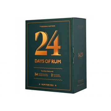 Rumový Adventní kalendář 2022 24×0,02l 43,7% + 2x sklo (dárkové balení)