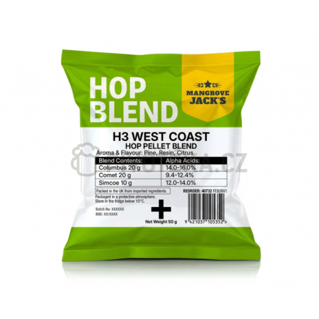 MJ H3 West Coast chmelová směs  50g