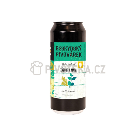 Zázvor Máta 0,5l plech Beskydský pivovárek