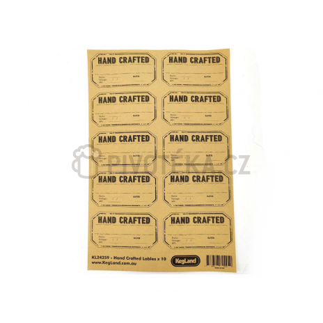 Vintage Craft etikety na lahve a plechovky – arch A4 (10 etiket)