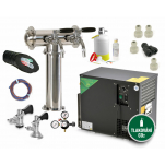 Domácí hospoda Lindr AS-80 NEW Green Line stojan T2 nerez, 2× kohout Royal CO2